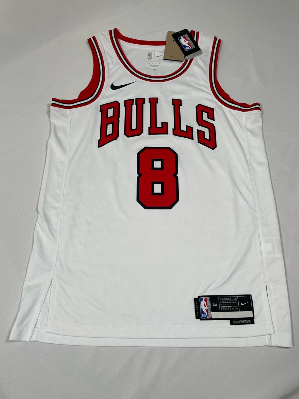 NBA Chicago Bulls White/Red Home Basketball Jersey #8